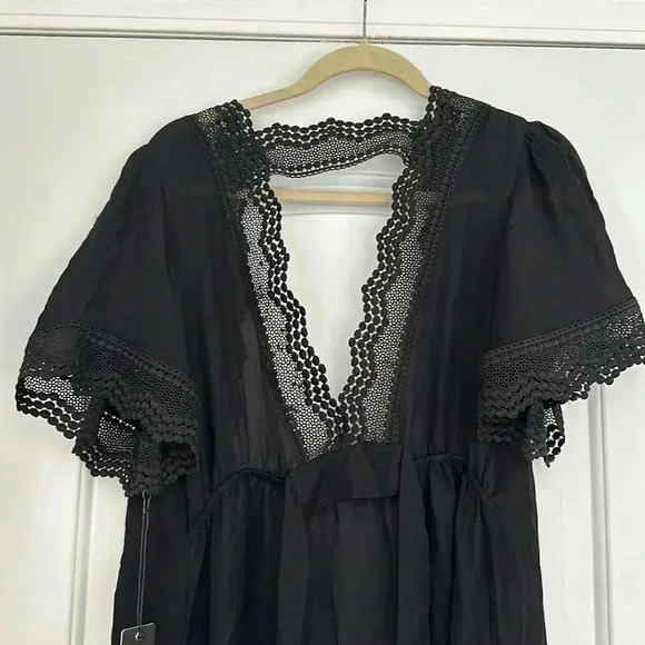 NWT Stone Cold Fox Leo Robe Black 100% Silk Sz XS/S - Picture 13 of 16